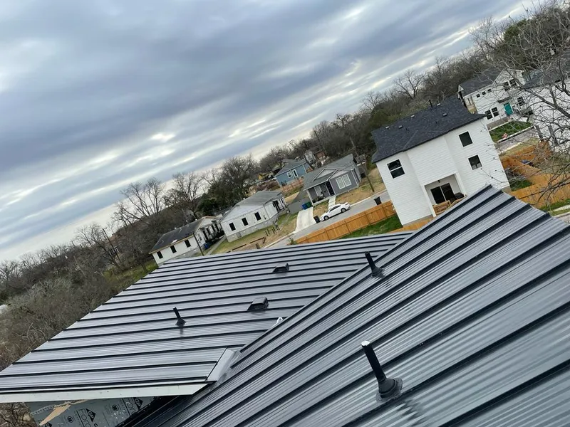 Standing seam metal roof panels with vents for Skylight Repair in Schriever